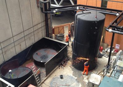 Pic showing the 1st Industrial team undertaking the existing tank removal